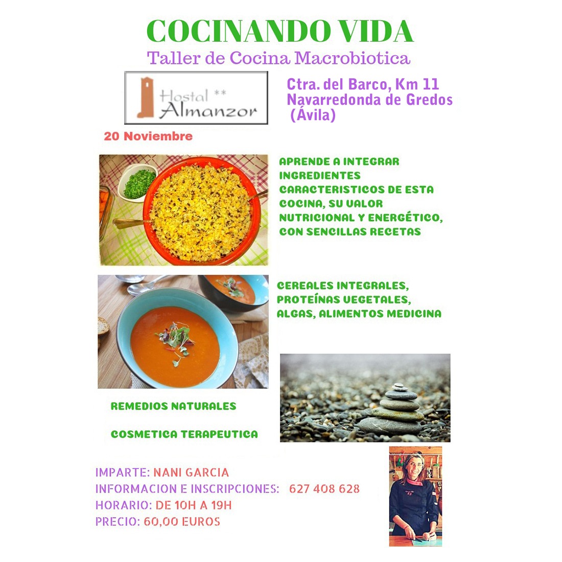 Taller de cocina macrobiótica en Gredos